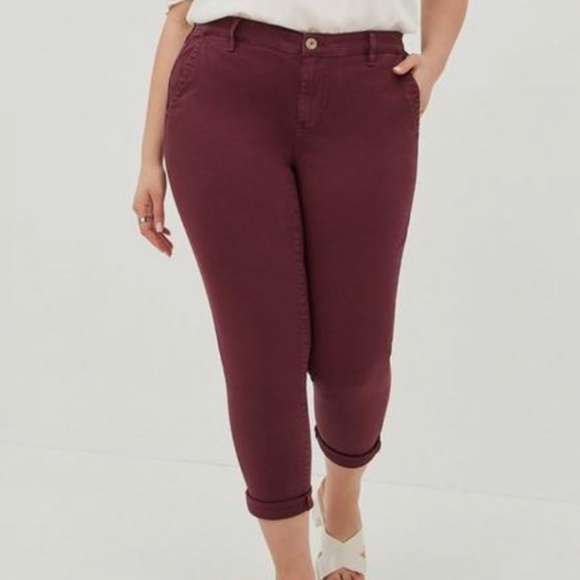 Torrid Maroon Utility Pants - Picture 1 of 6